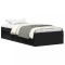 Cadru de pat mic single, negru, 75x190 cm