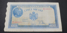 ROMANIA 5000 lei 1945 August (040815) f. vertical foto