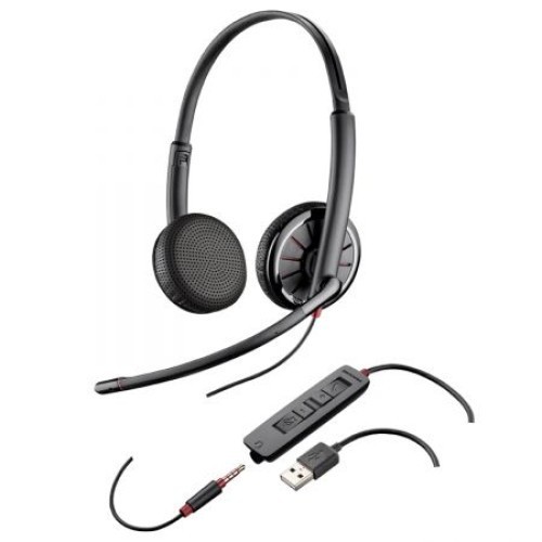 Casca Call Center Plantronics BLACKWIRE 225, 3.5mm Jack, Binaural Casca Call Center Plantronics BLACKWIRE 225, 3.5mm Jack, Binaural