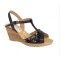 Sandale dama din piele naturala, cu platforme de 7 cm, negru, MVS71NLCOL