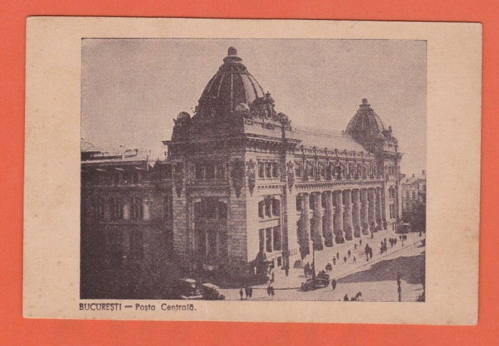 AMS @ - ILUSTRATA POSTA CENTRALA, BUCURESTI, scrisa dar necirculata