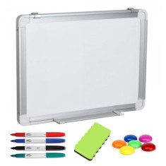 TABLA ALBA MAGNETICA 240x120 cm rama aluminiu, +Plus Office+CADOU! (Set 4 markere+burete+magneti)