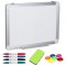 TABLA ALBA MAGNETICA 90x60 cm rama aluminiu, +Plus Office+CADOU! (Set 4 markere+burete+magneti)