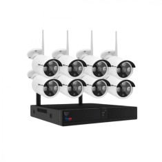 Sistem de Supraveghere cu 8 Camere CCTV 1080P 3MP/6MP Wireless NVR IR 30m pentru Interior/Exterior - 3MP