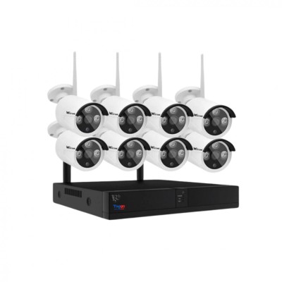 Sistem de Supraveghere cu 8 Camere CCTV 1080P 3MP/6MP Wireless NVR IR 30m pentru Interior/Exterior - 3MP foto