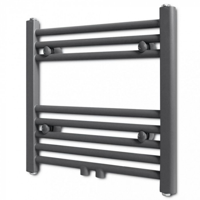 Radiator port-prosop &icirc;ncălzire centrală baie, drept, 480 x 480 mm, gri