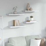 vidaXL Raft de perete 4 pcs Marmură albă 50 x 23 x 4 cm Lemn compozit 42019970