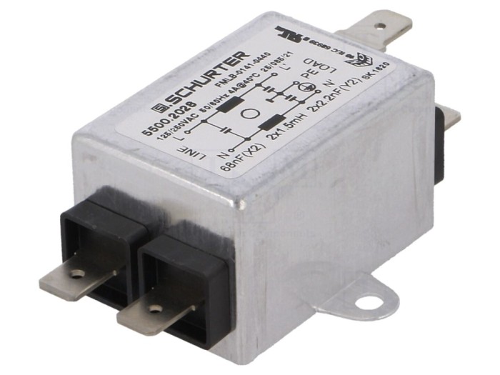Filtru Anti-Interferențe 250VAC 4A THT
