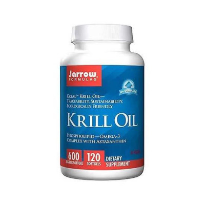 Krill Oil 600 miligrame 120 capsule softgels Jarrow Formulas foto