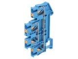 Terminal &Icirc;mbinare Șine 2 Piste 4 Borne Albastru 0.14-4mm2