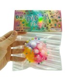 Jucarie antistres squishy, flippy, cu revenire lenta, model prajiturica, 6x6 cm, 60g, ambalaj transparent, multicolor