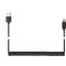 CABLU alimentare si date GEMBIRD, pt. smartphone, USB 2.0 (T) la USB 2.0 Type-C (T), 0.6m, spiralat, negru, &quot;CC-USB2C-AMCM-0.6M&quot; (timbru verde 0.08 le