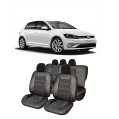 Huse scaune auto Alcantara VW Golf 7 Piele si catifea