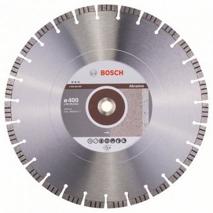 Bosch Best disc diamantat 400x20/25.4x3.2x15 mm pentru materiale abrazive