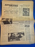 ziarul sportul popular 5 decembrie 1966 - fotbal chimia suceava si ASA targu mures lideri in divizia B,romania-cipru 5-1