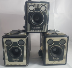 Colectie aparate foto vechi BROWNIE Six-20 modele C ,D si E anii&amp;#039;30 ! foto