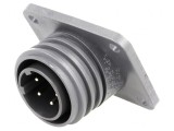 Conector circular soclu tată 5 pini alamă