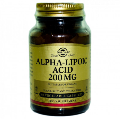 ALPHA LIPOIC ACID 200mg 50veg.caps SOLGAR foto