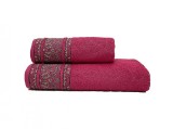 Cumpara ieftin Set 2 Prosoape Ornament Fucsia 50x100 si 70x140 cm (Bumbac 100%)