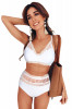 SW1898-2 Costum de baie in doua piese cu model dantelat, S