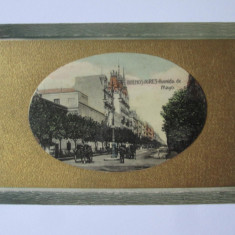 Rara! Carte postala necirculata circa 1910 Argentina-Buenos Aires:Bulevardul Mai