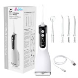 Irigator Oral Profesional pentru Dus Bucal, Sofia CONCEPT&reg;, 5 Trepte, IPX7, 2200mAh, 330 ML, White