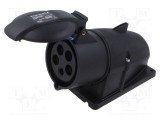 Conector alimentare AC trifazat AMPHENOL IP&amp;S 30A 415V soclu mamă 5 pini IP44