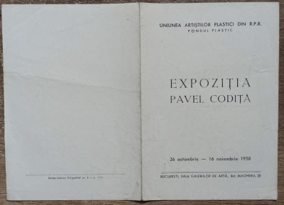 Expozitia Pavel Codita 1958 foto