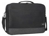 Laptop bag black poliester 600D Usable dim: 385x47x285mm