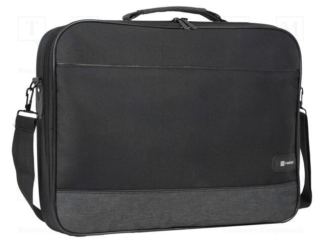 Laptop bag black poliester 600D Usable dim: 355x45x275mm