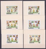 DB1 Fotbal CM 1982 Spania Liberia 6 x SS NDT MNH, Nestampilat