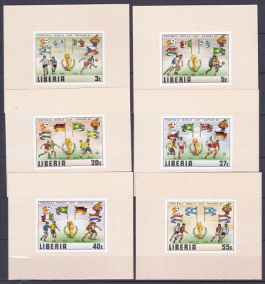 DB1 Fotbal CM 1982 Spania Liberia 6 x SS NDT MNH foto