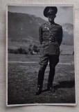 Ofiter - sublocotenent armata romana, Fotografie veche Romania, poza datata 17 Iunie 1944, Zarnesti