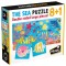 Headu - 8+1 Puzzle Animale Marine cu piese mari imprimate pe ambele fete