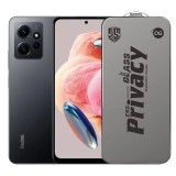 Folie de Protectie pentru Xiaomi Redmi Note 12, TEO, Sticla Securizata ESD Antistatica, Super-X Privacy OG, Margini Negre, 0.30 mm, Transparent Inchis