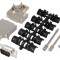 Set Conector D-Sub 9 Pin Mufă Tată Lipire Neagră