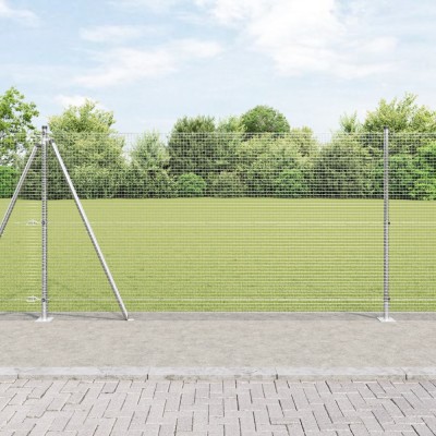 Gossi gard de sarma sudata cu 13 stalpi flansati 1.2x25 m otel galvanizat foto