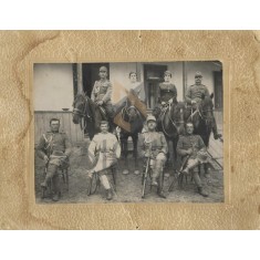 FOTOGRAFIE DIN PRIMUL RAZBOI MONDIAL, OFITERI, SOLDATI , CAVALERIE ROMANA