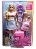 Papusa Barbie &amp; Travel Set With Puppy (hjy18)