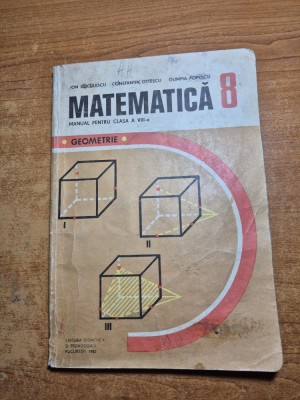 manual de geometrie - pentru clasa a 8-a - din anul 1983 foto