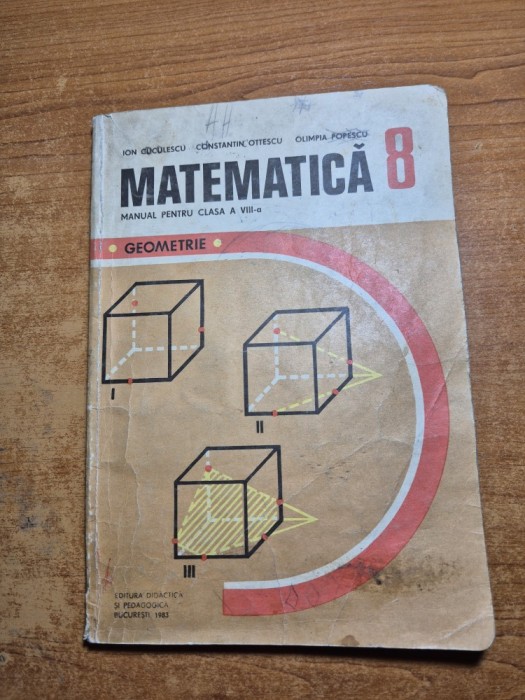 manual de geometrie - pentru clasa a 8-a - din anul 1983