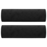 Cumpara ieftin Perne decorative, 2 buc., negru, &Oslash;15x50 cm, catifea