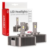 Becuri LED xenon D5S AMiO seria XD 6500K Canbus, set 2 bucati, 70W 8600LM, alb rece, racire activa, compatibile cu socluri Xenon D5S