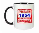 Cana maner negru personalizata Fabricat in 1954 toate piesele sunt originale, INOVATIX&reg;. 330ml, Oem