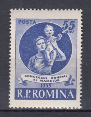 ROMANIA 1955 LP 389 CONGRESUL EUROPEAN AL MAMELOR -LAUSSANNE MNH foto