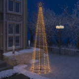 Decoratiune brad de Craciun conic 400 LED alb cald 100x360 cm GartenMobel Dekor, vidaXL