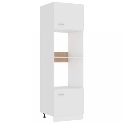 vidaXL Dulap cuptor microunde &amp;ldquo;Lyon&amp;rdquo;, alb, 60 x 57 x 207 cm foto