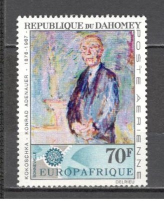 Dahomey.1967 Posta aeriana:Moartea lui K.Adenauer-Pictura MD.48 foto