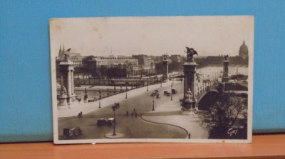 FRANTA - PARIS-PERSPECTIVA SPRE PODUL ALEXANDRE -EDIT. D&amp;#039;&amp;#039;ART- A. LECONTE, 1934 foto