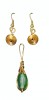 B129. Set cercei-pandantiv antique, fir gilt, Auriu, se reface la comanda dvs, RavariuArt